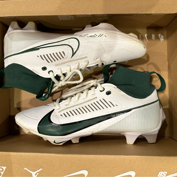 Nike Vapor Edge Pro 360 2 TB Football Cleats White / Green FJ1581-130 Size 7.5 - Picture 5 of 10
